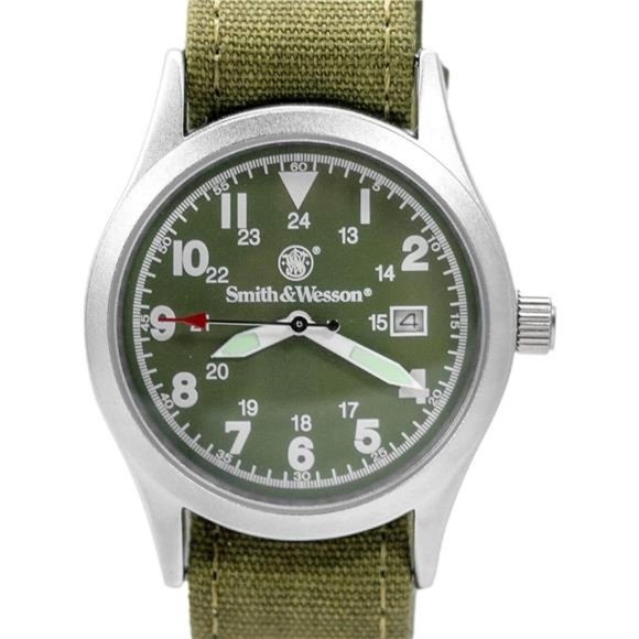 Men's Military Watch, 3 Interchangeable Canvas Straps, 3 ATM Water Resistant - Picture 4 of 6